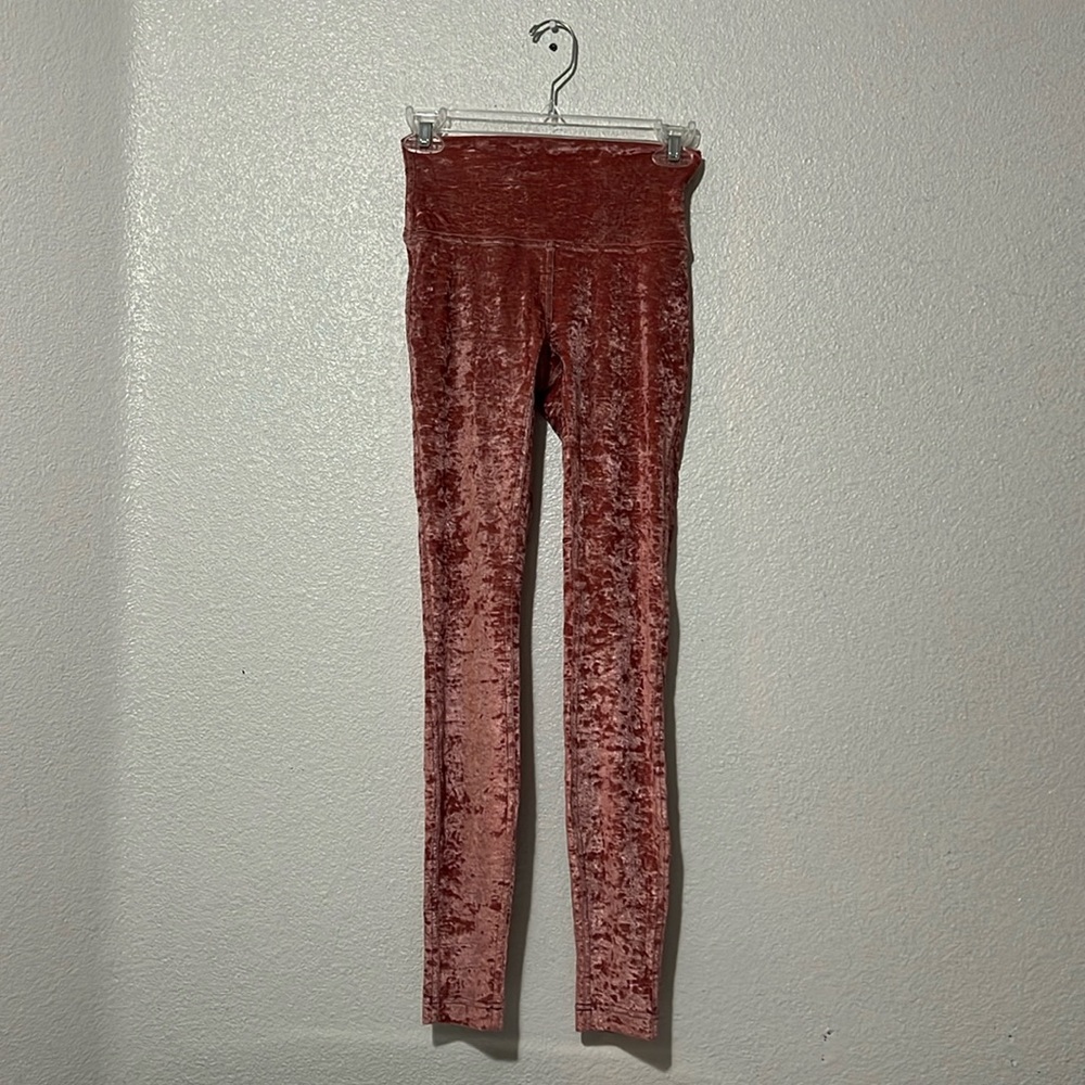 Lululemon leggings. Pink velvet, size 4.